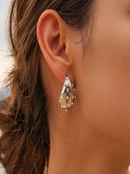 AQUASTREET - 18K Gold Plated Waterproof Antitarnish Encrusted Teardrop Earring
