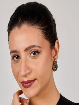 AQUASTREET - Silver Plated Waterproof Antitarnish Spiral Waterdrop Earrings