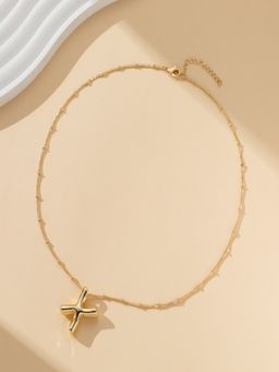 AQUASTREET - 18K Gold Plated Waterproof Antitarnish Balloon Design Initial-X Pendant Necklace