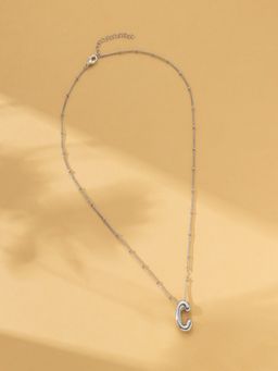 AQUASTREET - 18K Gold Plated Waterproof Antitarnish Balloon Design Initial-C Pendant Necklace