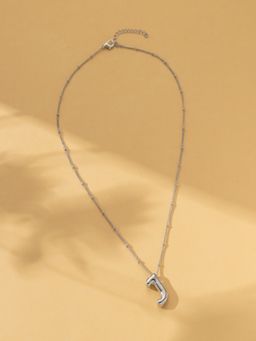 AQUASTREET - 18K Silver Plated Waterproof Antitarnish Balloon Design Initial-Pendant Necklace