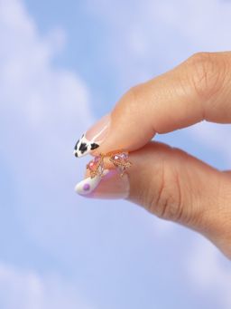 AQUASTREET - 18K Gold Plated Waterproof, Anti-Tarnish Heart Zircon Studs