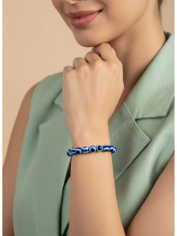 NVR - Blue Evil Eye Elasticated Bracelet