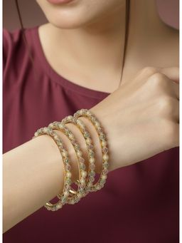 NVR - Gold-Plated Beads Handcrafted Traditional (Pack of 4)