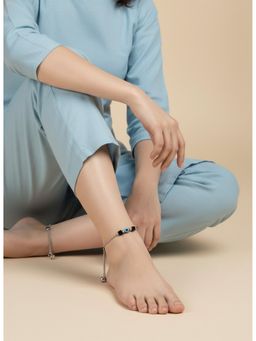 NVR - Silver-Plated Evil Eye Anklet