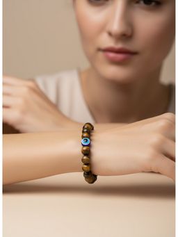 NVR - Brown Natural Round Tiger Eye Bracelet
