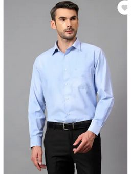 Cantabil - Men Blue Breathable and Soft with Color Fastness Regular Fit Shirt