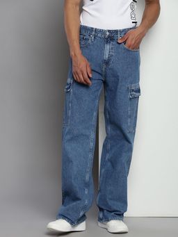 Calvin Klein - Medium Wash Loose Fit Mid Rise Jeans