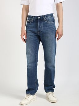 Calvin Klein - Medium Wash Straight Fit Mid Rise Jeans