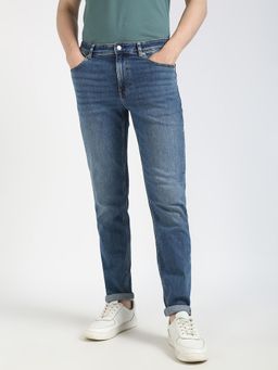 Calvin Klein - Medium Wash Slim Fit Mid Rise Jeans