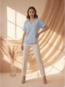 MISH - Blue Solid Plain Top