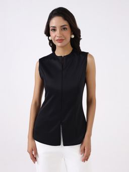 Powersutra - Black Solid Plain Top