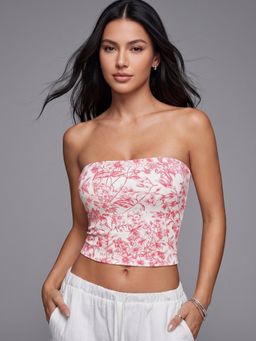 Outzidr - Pink Floral Crop Top