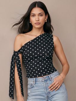 Outzidr - Black Polka Dots Top