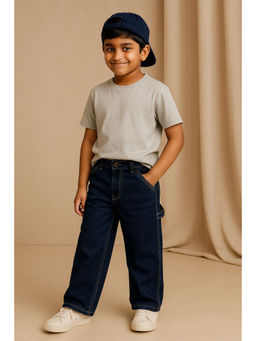 Tales & Stories - Boys Blue Carpenter Fit Lycra Denim Jeans
