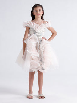 Kate & Oscar - Girls Pink Embellished Dress