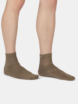 Jockey - 7036 Men Compact Cotton Terry Ankle Length Socks - Timber Wolf