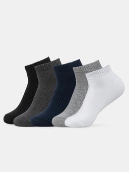 Jockey - 7097 Men Compact Cotton Elastane Low Show Socks - Multi-Color (Pack of 5)