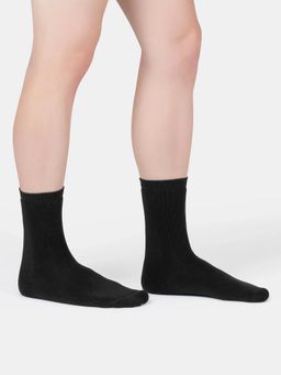 Jockey - 7150 Men Microfiber and Cotton Crew Length Thermal Socks - Black