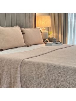 Sadyaska - Peach Meraki Woven Bedspread (King)