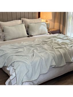 Sadyaska - Sage Meraki Woven Bedspread (King)