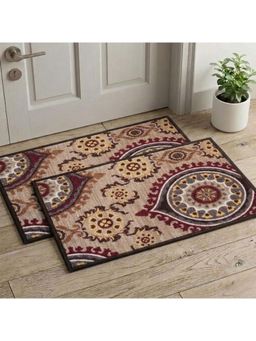 Athom Living - Premium Anti Slip Printed Doormat Multi-Color (Pack of 2)