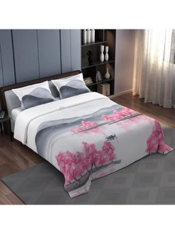 Synergized Cotton - 300 TC Bedsheet With 2 Pillow Covers Whispering Fields Landscape Design Super King