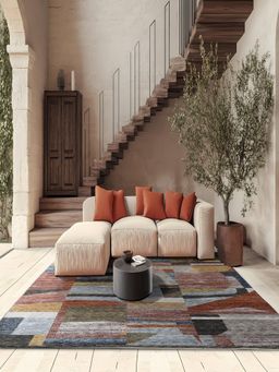 D'Decor Rugs - Eldon49094 Multi-Color Home Premium Carpet For Hall - Solace