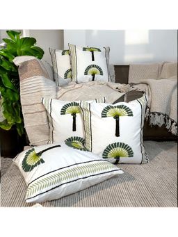 LUSHLYF - Palm Grove Tufted Cushion Cover Minimalist Palm Tree Design (Pack of 5)
