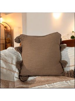LUSHLYF - Rustic Charm Tassel Tufted Cushion Cover Handcrafted Tassels