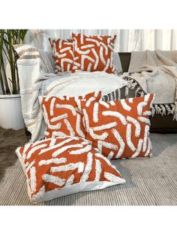 LUSHLYF - Rustic Waves Tufted Cushion Cover White Wave (Pack of 5)