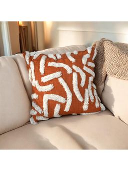 LUSHLYF - Rustic Waves Tufted Cushion Cover White Wave