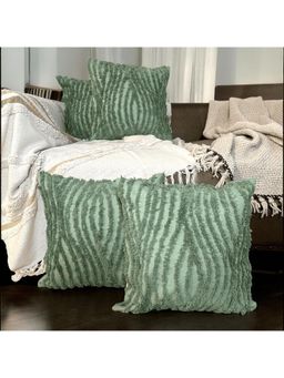 LUSHLYF - Sage Textures Tufted Cushion Cover Handcrafted Elegant Tufted Design (Pack of 4)