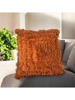 LUSHLYF - Terracotta Bliss Shaggy Cushion Cover Plush Tufted Texture Cozy Boho & Rustic