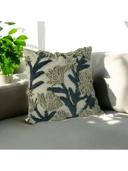 LUSHLYF - Verdant Vines Tufted Cushion Cover Intricate Green Tufted Design