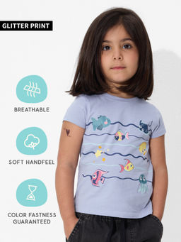 The Souled Store - Originals : Aqua Life Girls T-Shirt