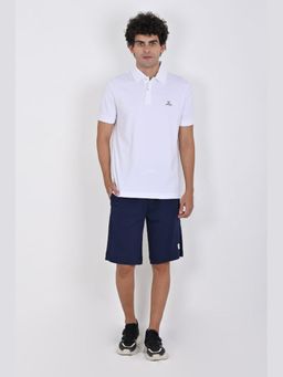 Muvazo - Navy Blue Cotton Comfortable Solid Shorts