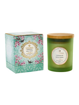 VEEDAA - Cinnamon Mela Verde Czech Glass Scented Candle