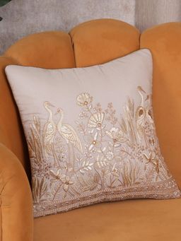 HOME 360 - Pink Polycotton Floral Cushion Cover