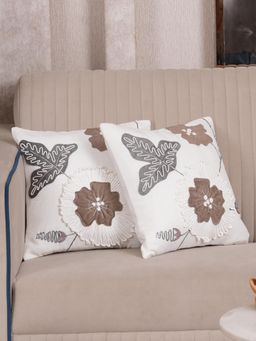 HOME 360 - Multi-Color Polycotton Floral Cushion Cover (Pack of 2)