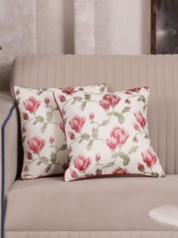 HOME 360 - Pink Polycotton Floral Cushion Cover (Pack of 2)