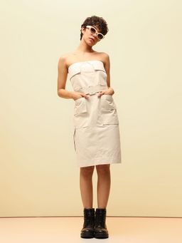 ONLY - Beige Belted Dress with Belt