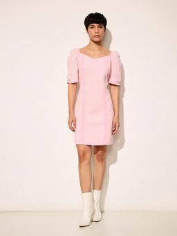 ONLY - Pink Solid Mini Dress