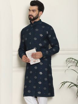 SOJANYA - Off White Silk Blend Festive Kurta