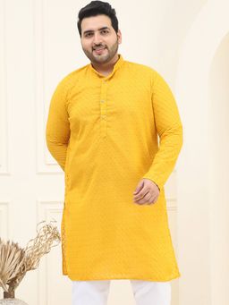 SOJANYA - Mustard Cotton Festive Kurta