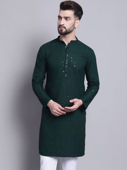 SOJANYA - Green Cotton Festive Kurta
