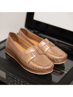 Coral Haze - Anchor Rose Gold Loafers