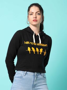 PINACOLADA - Womens Black Printed Sweatshirt