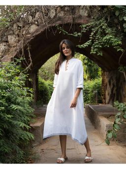 The Good Rebel - Bree Asymmetrical Flared A Line Midi Dress