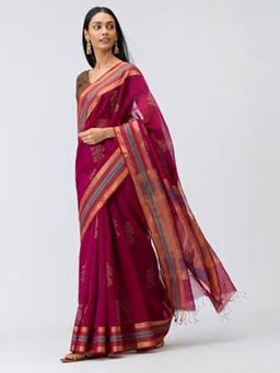 Fabindia - Cotton Silk Block Printed Sari